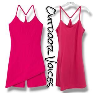Outdoor Voices The Exercise Dress S Prickly Pear Pink Built In Shorts Athletic